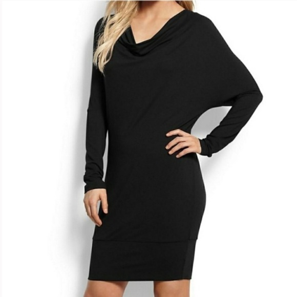 TOMMY BAHAMA Black Soft Jersey Cowl Draped Neckline Dress Medium - Picture 1 of 11